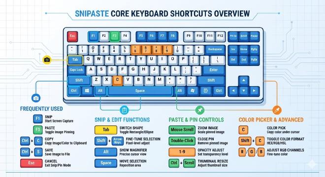 Snipaste核心快捷键总览