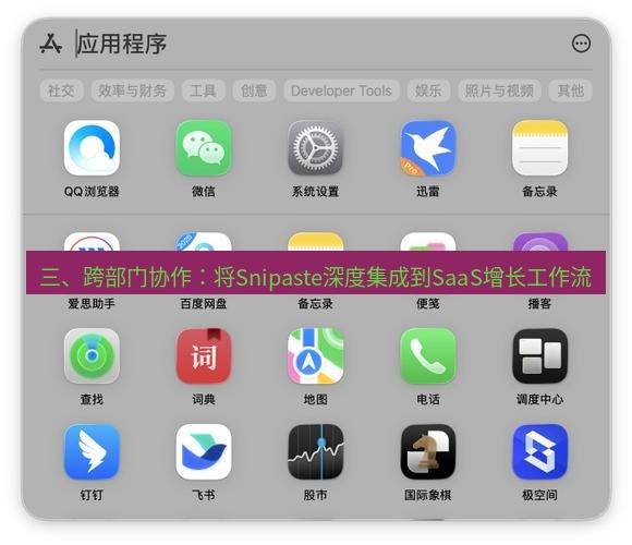截图软件 三、跨部门协作：将Snipaste深度集成到SaaS增长工作流