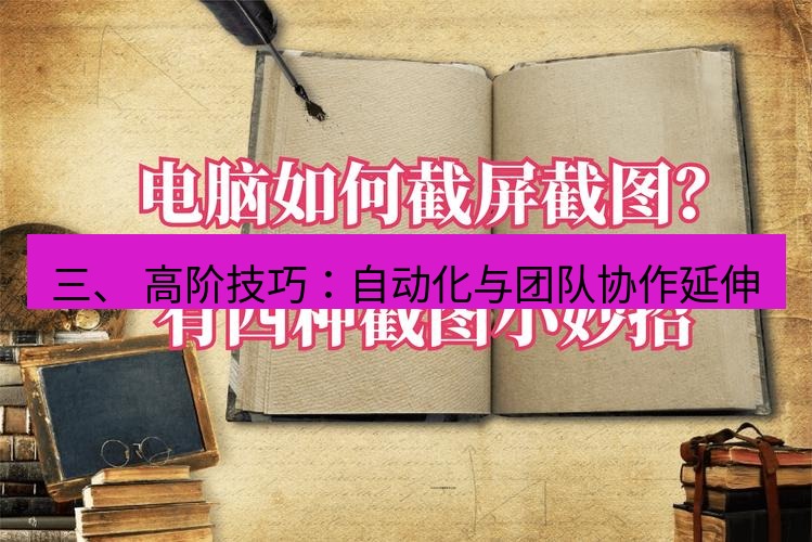 截图软件 三、 高阶技巧：自动化与团队协作延伸