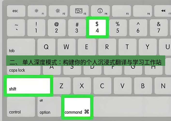 截图软件 二、 单人深度模式：构建你的个人沉浸式翻译与学习工作站