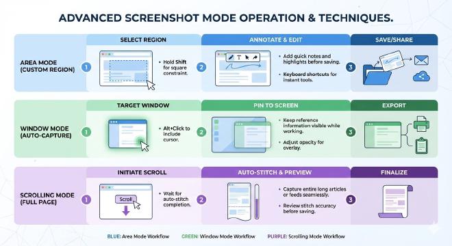 高级截图模式操作流程与技巧