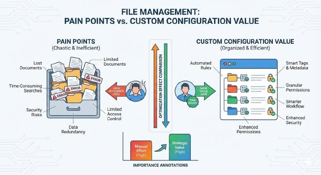 文件管理痛点与自定义配置价值