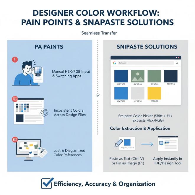 设计师色彩工作流痛点与Snipaste破局
