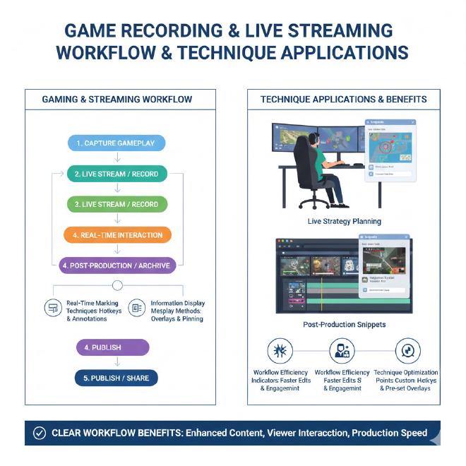游戏录制直播工作流与技巧应用